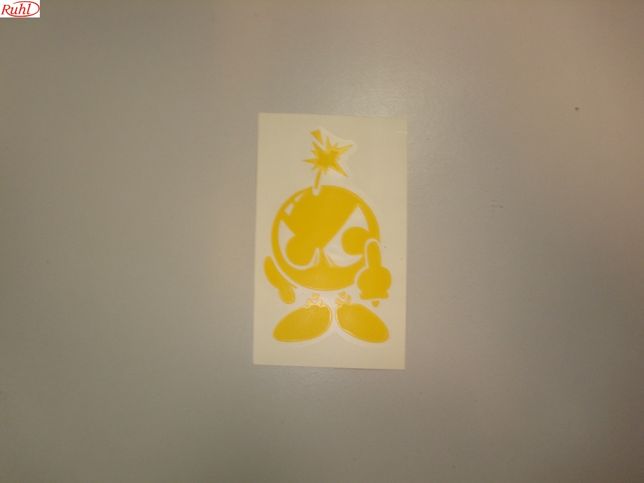 Sticker poppetje, bommetje