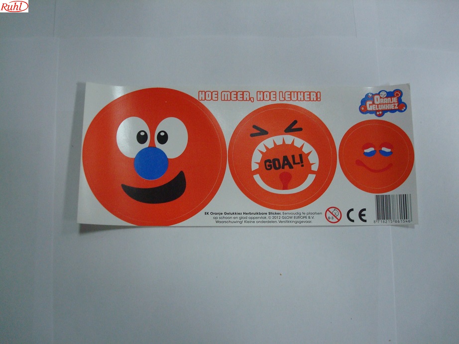 poppetje sticker oranje , GOAL,